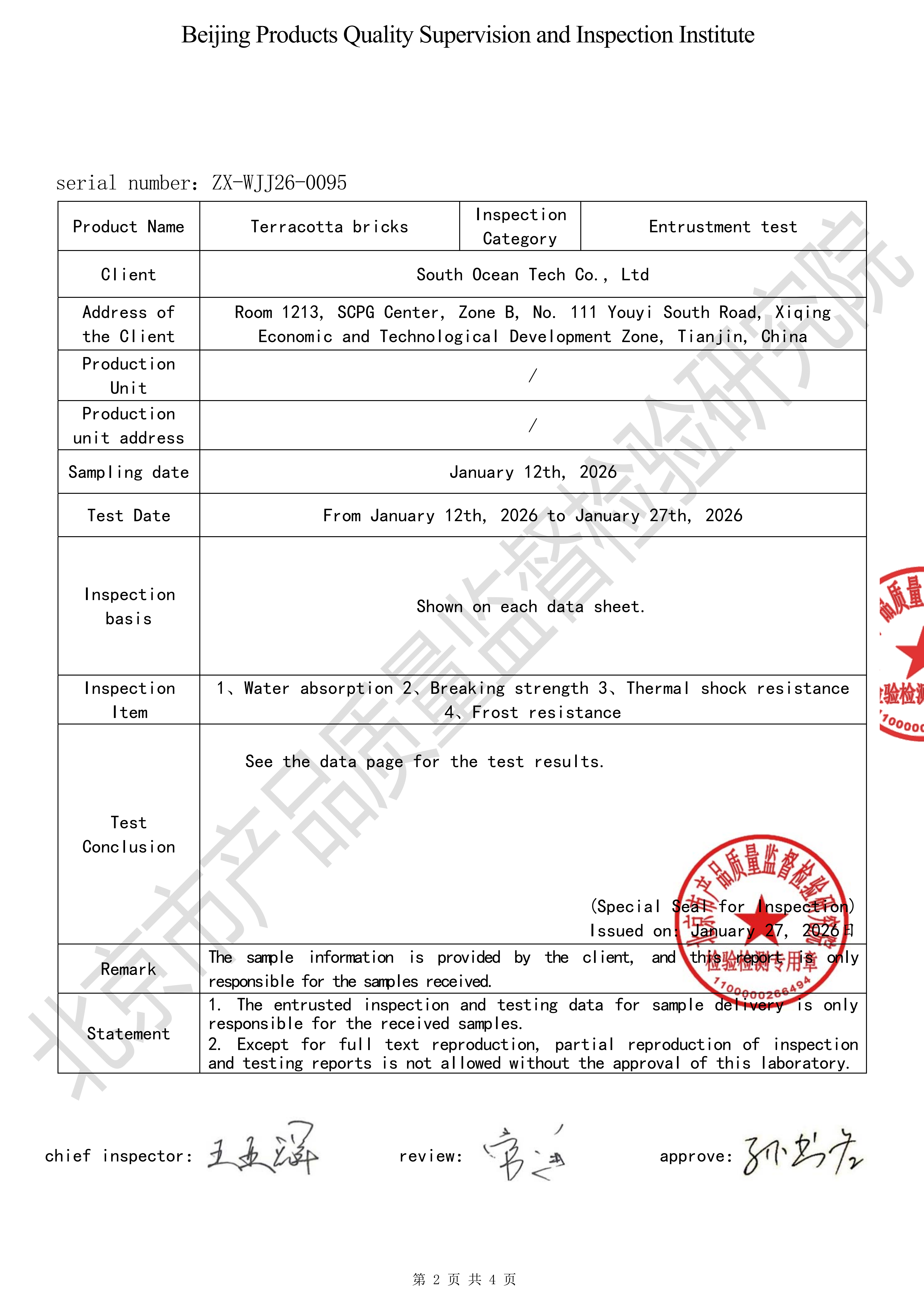 Test Report Summary